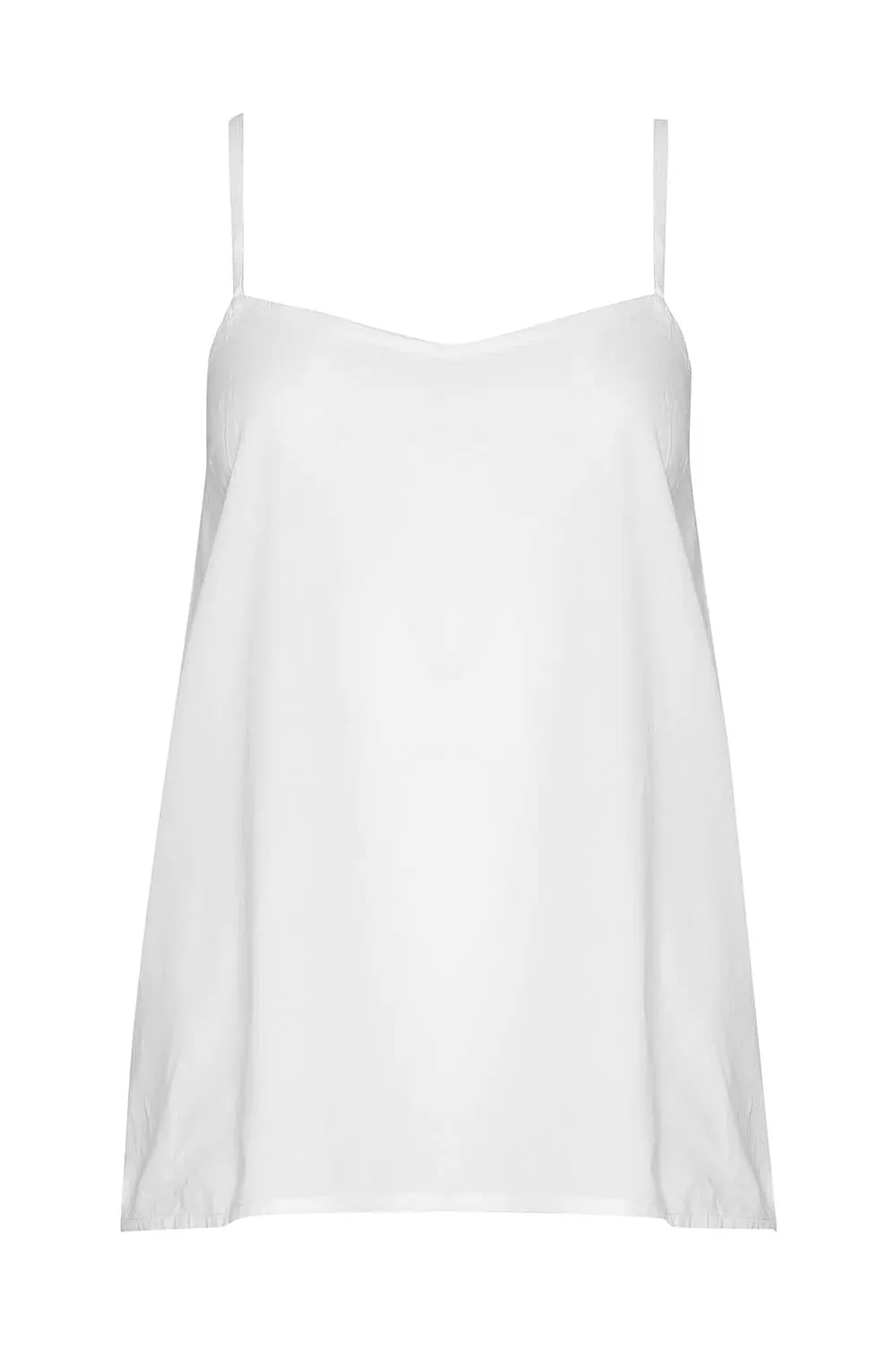 NAUDIC Cotton Cami Top - White