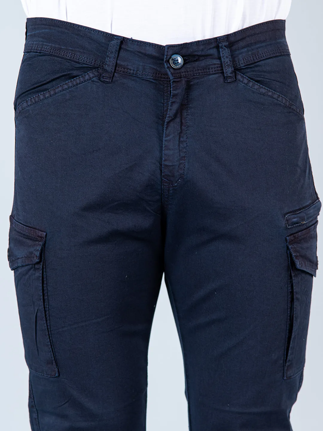 Navy Blue Gap Twill Cotton Mens Cargo Pants