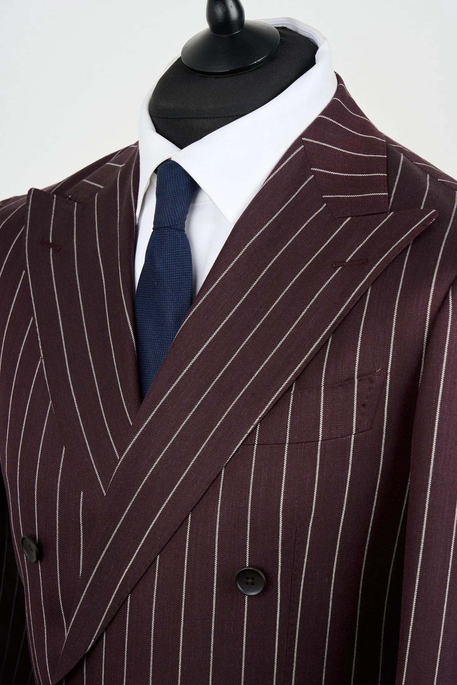 New Suitsupply Havana Burgundy Wool, Mulberry Silk and Linen Suit - Many Sizes Available