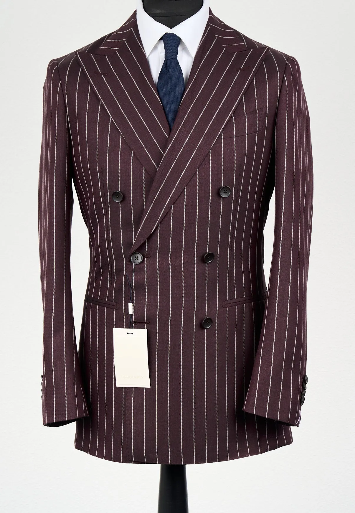 New Suitsupply Havana Burgundy Wool, Mulberry Silk and Linen Suit - Many Sizes Available