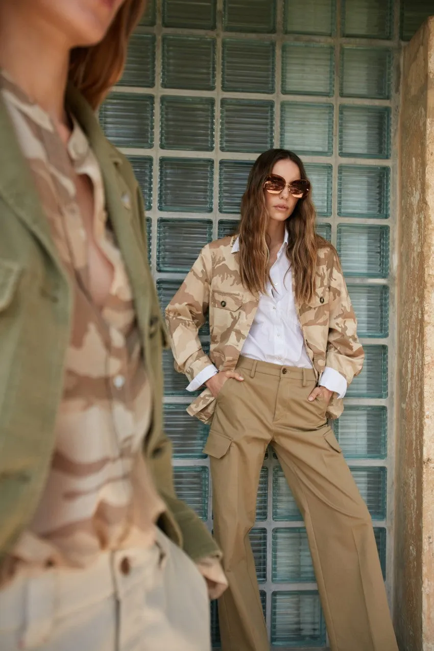 New York Studio women's Cargo Pants in cotton twill Relaxed fit