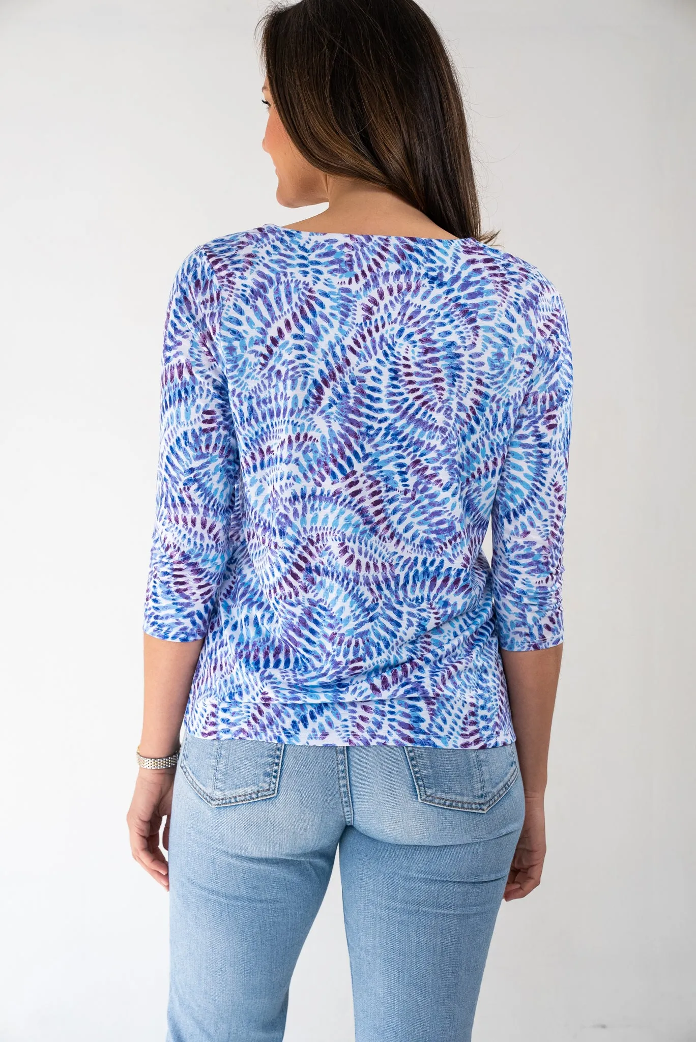 Nicole Tie Front Jeweled Blouse