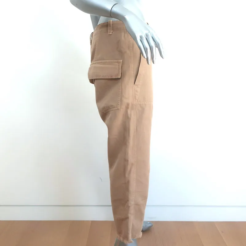 Nili Lotan Luna Pants Beige Cotton-Linen Size 4