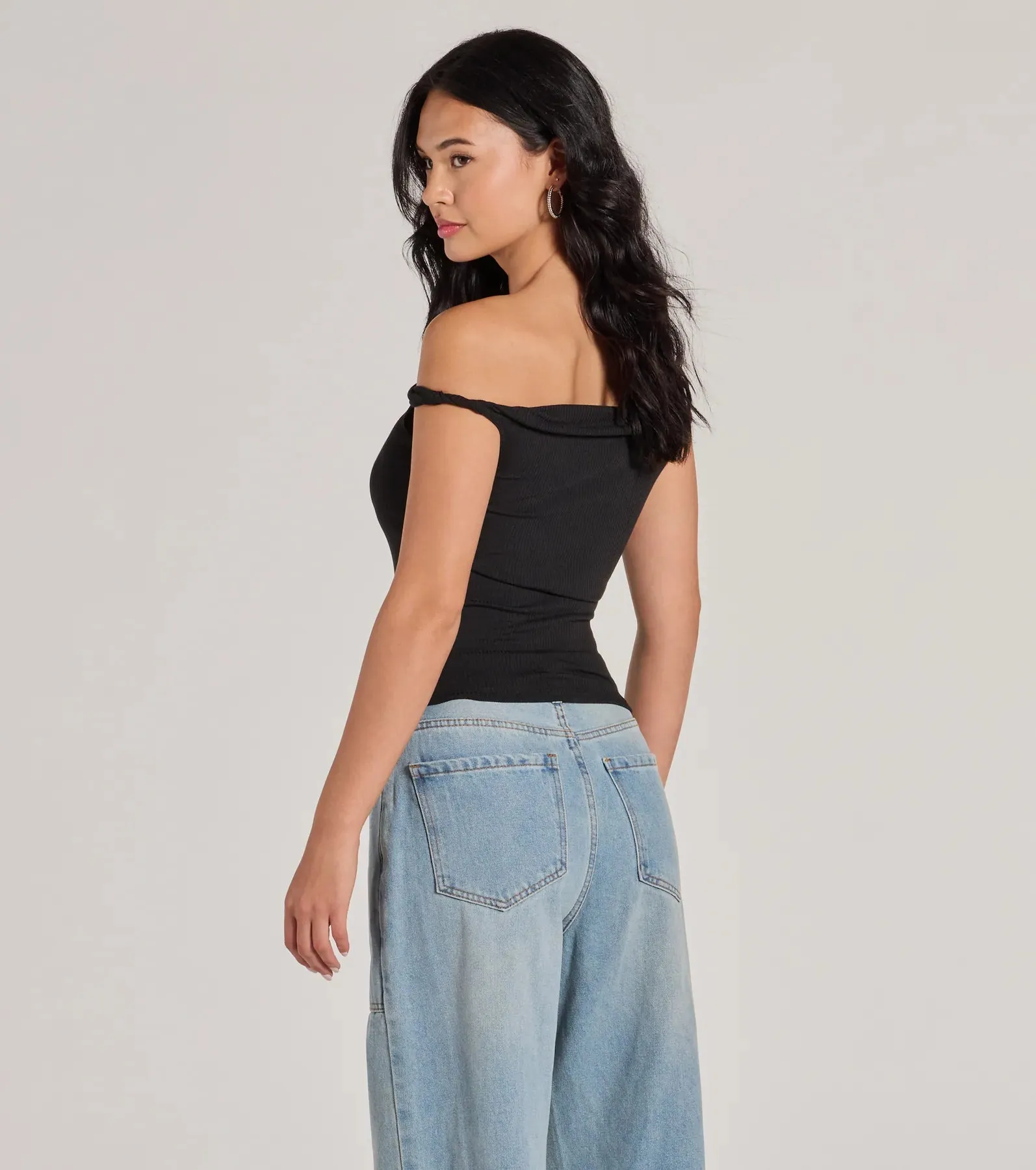 Nothing Sweeter Off-The-Shoulder Crop Top