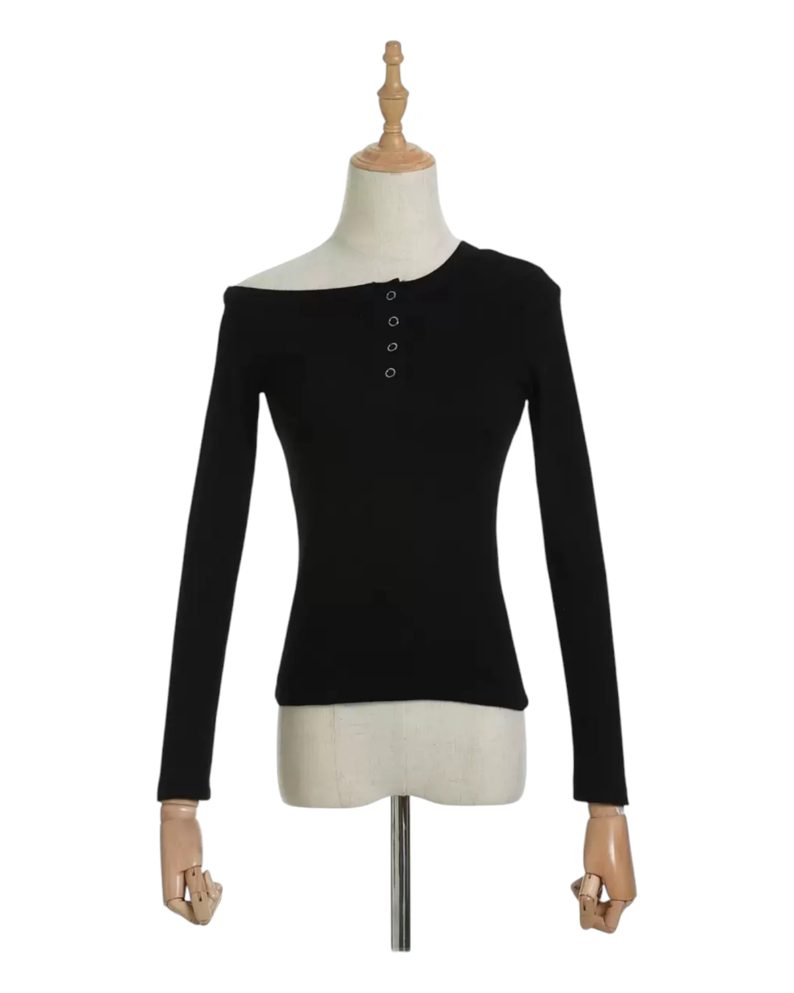 Off shoulder buttoned up shirt