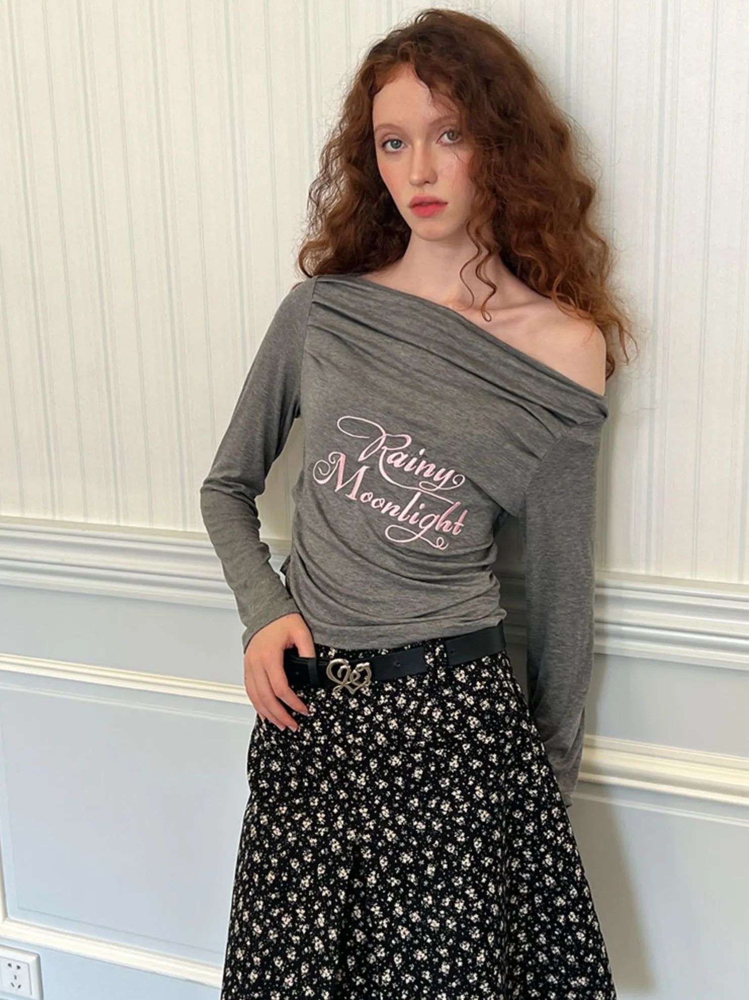 Off-Shoulder Elastic Bottoming Shirt【s0000003983】