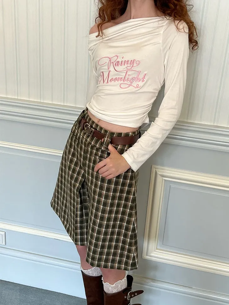 Off-Shoulder Elastic Bottoming Shirt【s0000003983】