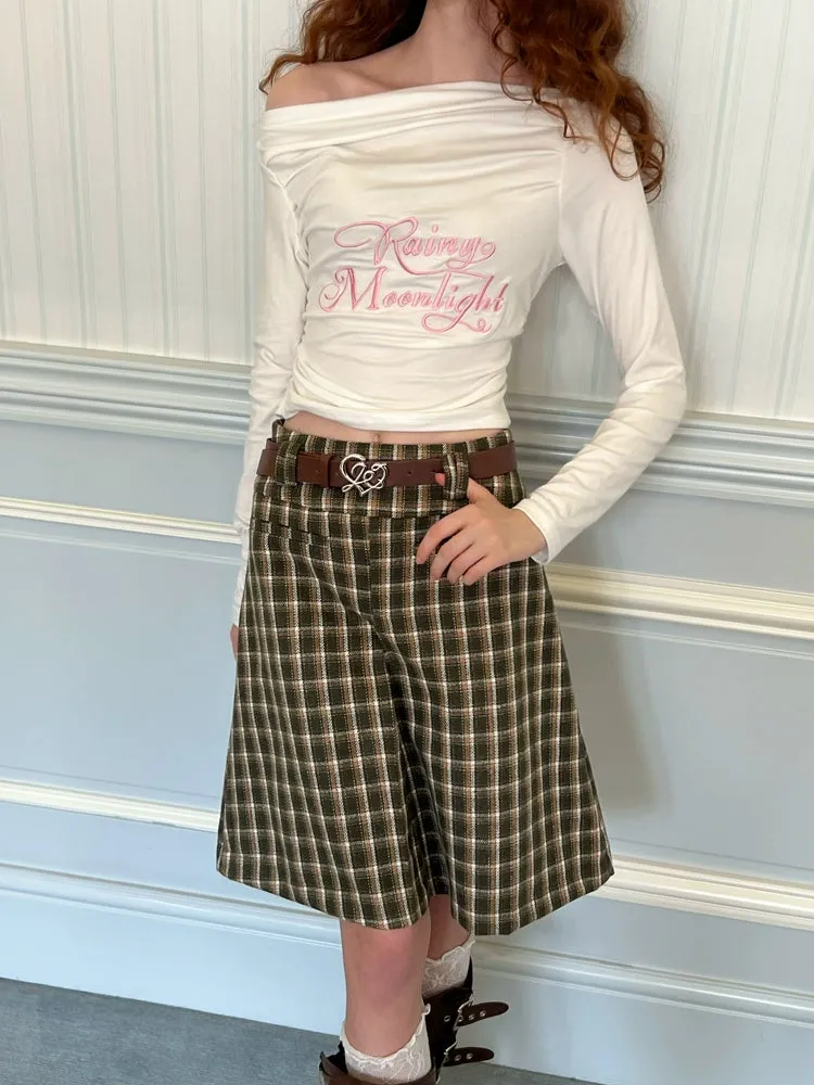 Off-Shoulder Elastic Bottoming Shirt【s0000003983】