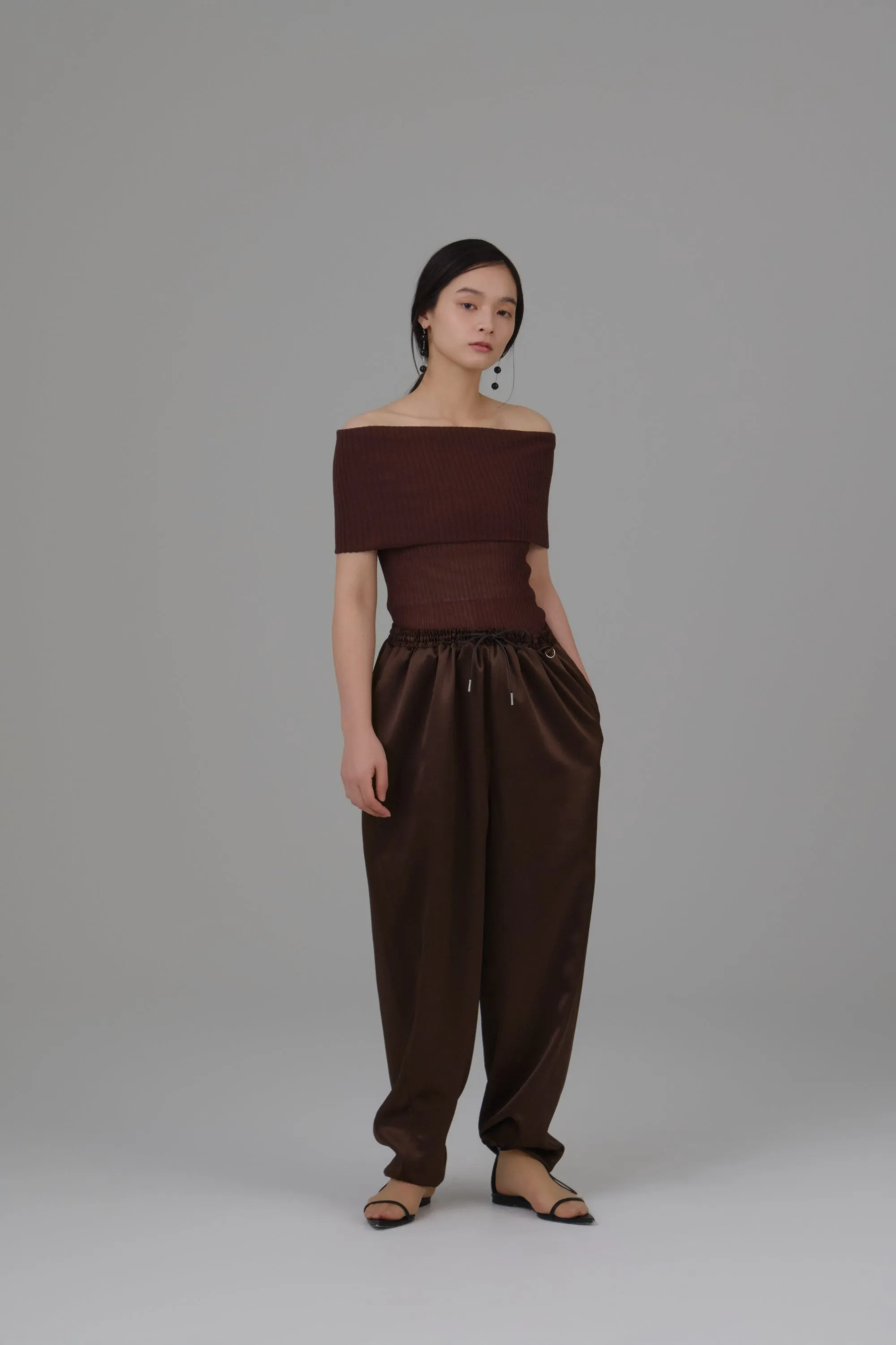 off shoulder knit tops