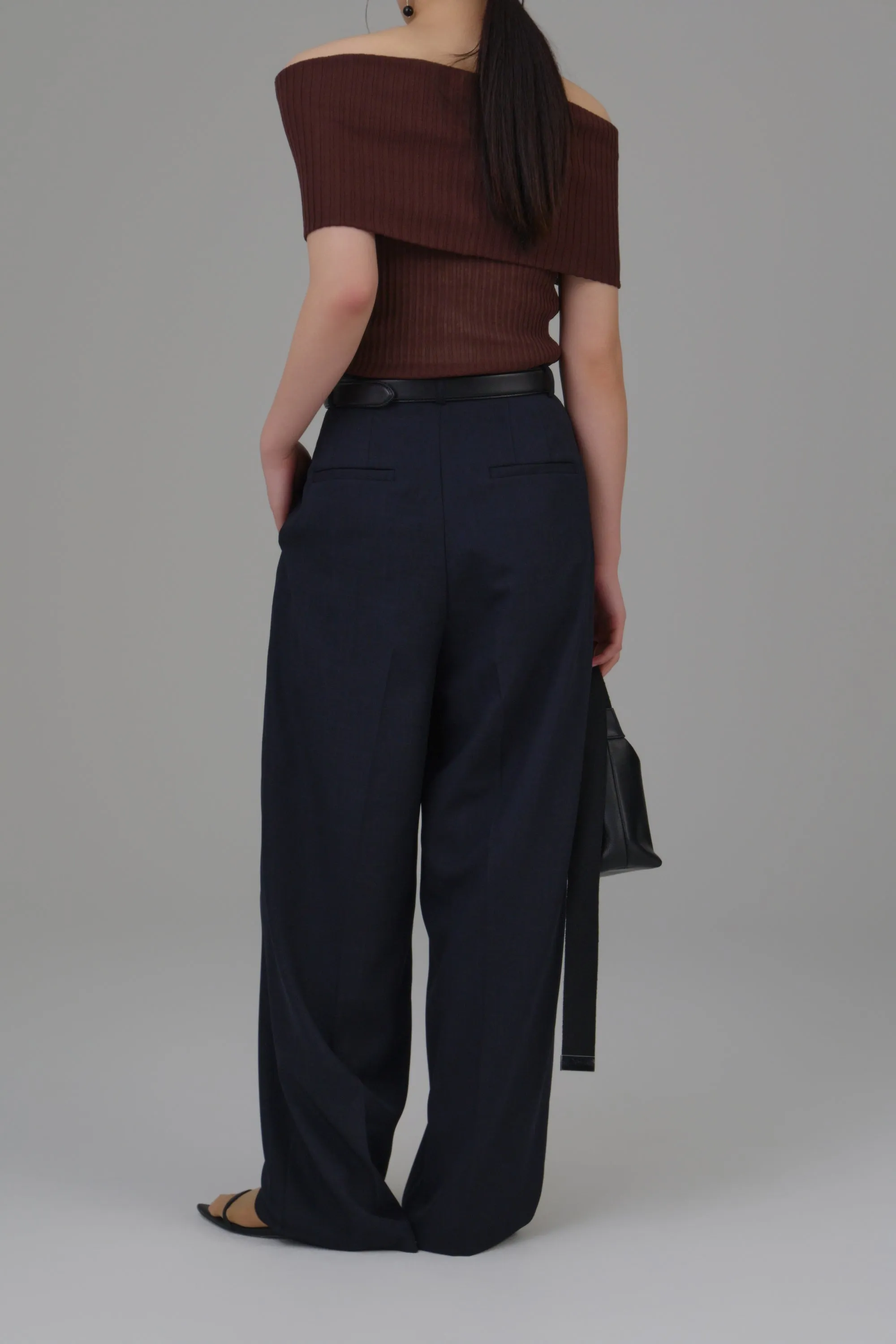 off shoulder knit tops
