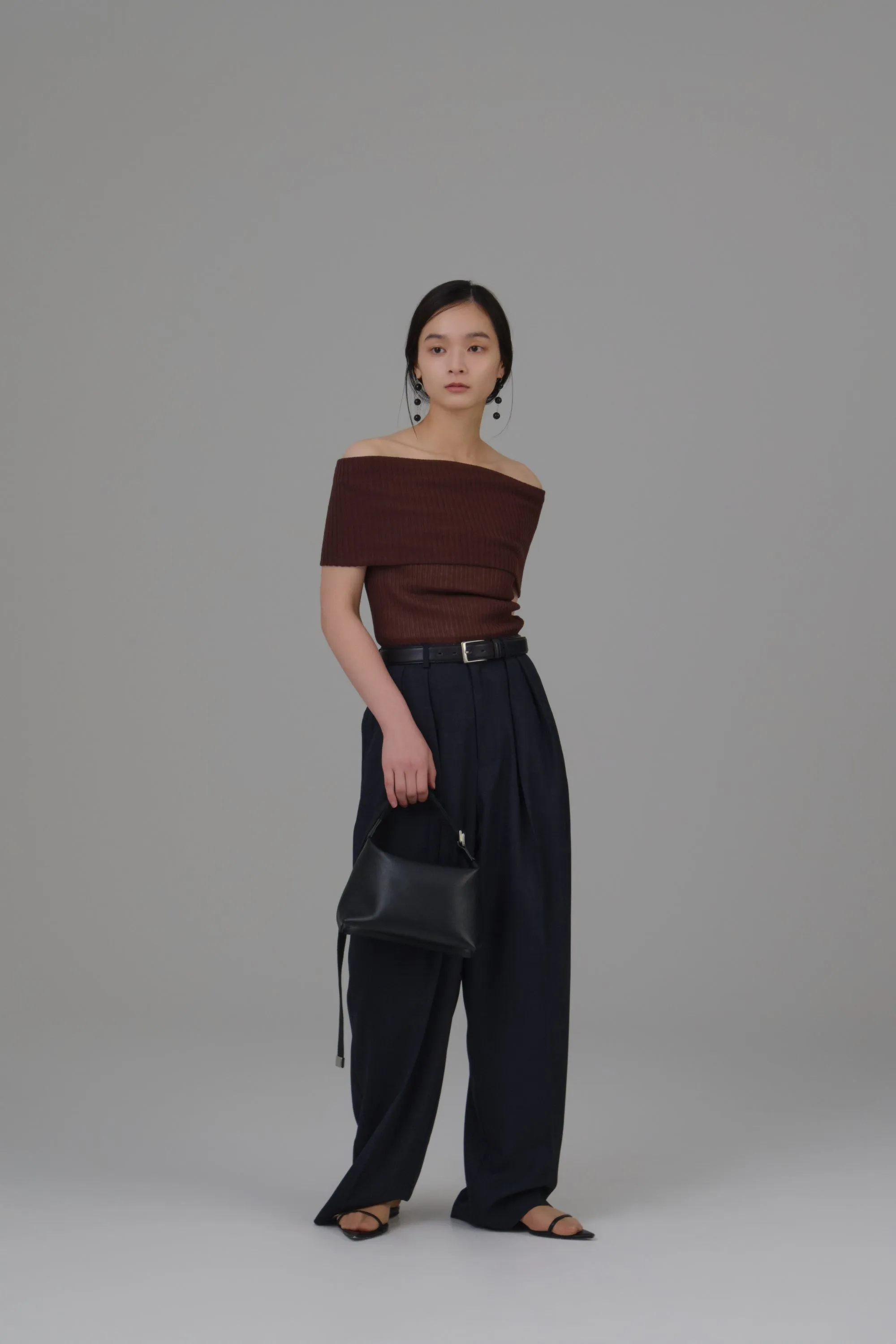 off shoulder knit tops