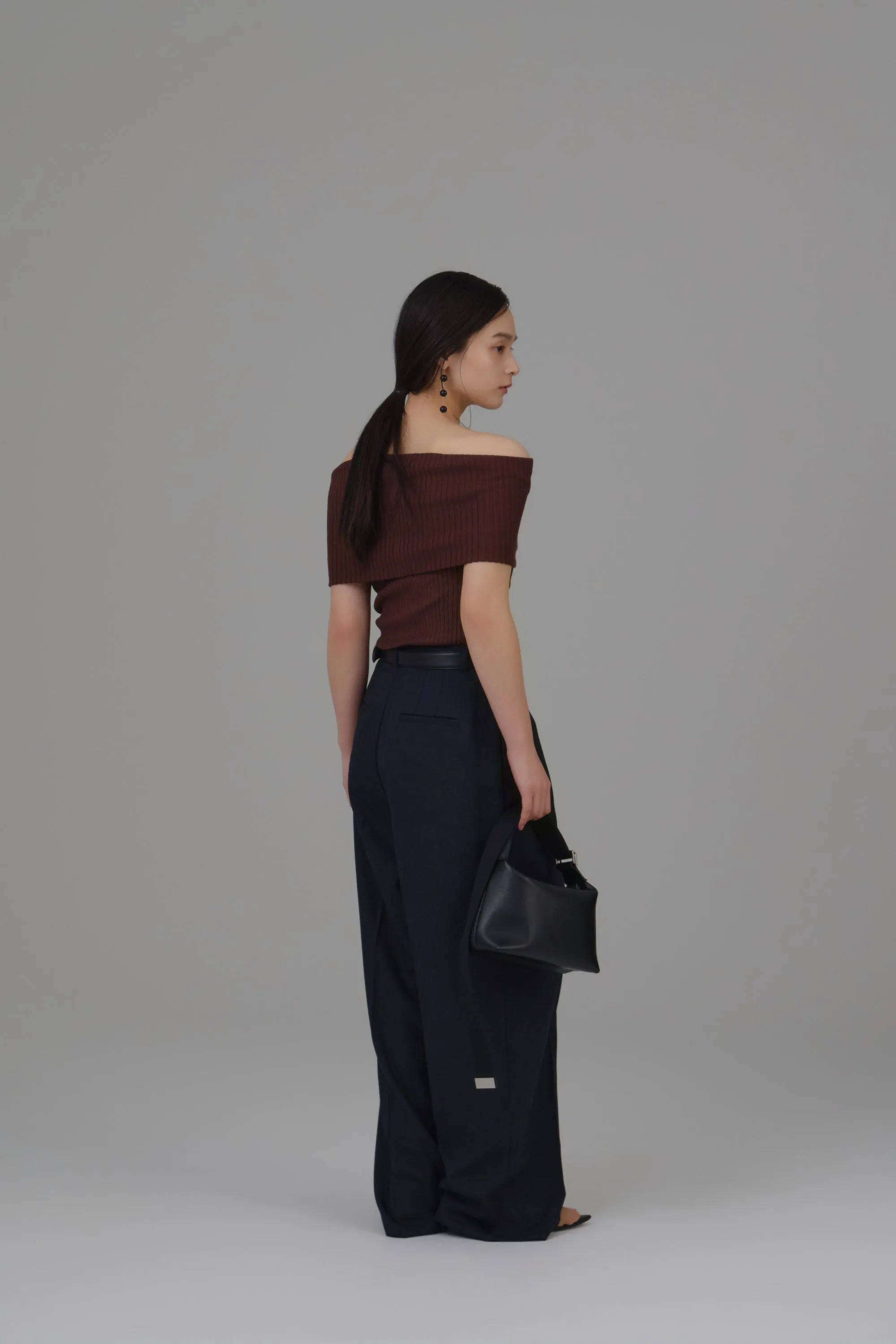 off shoulder knit tops