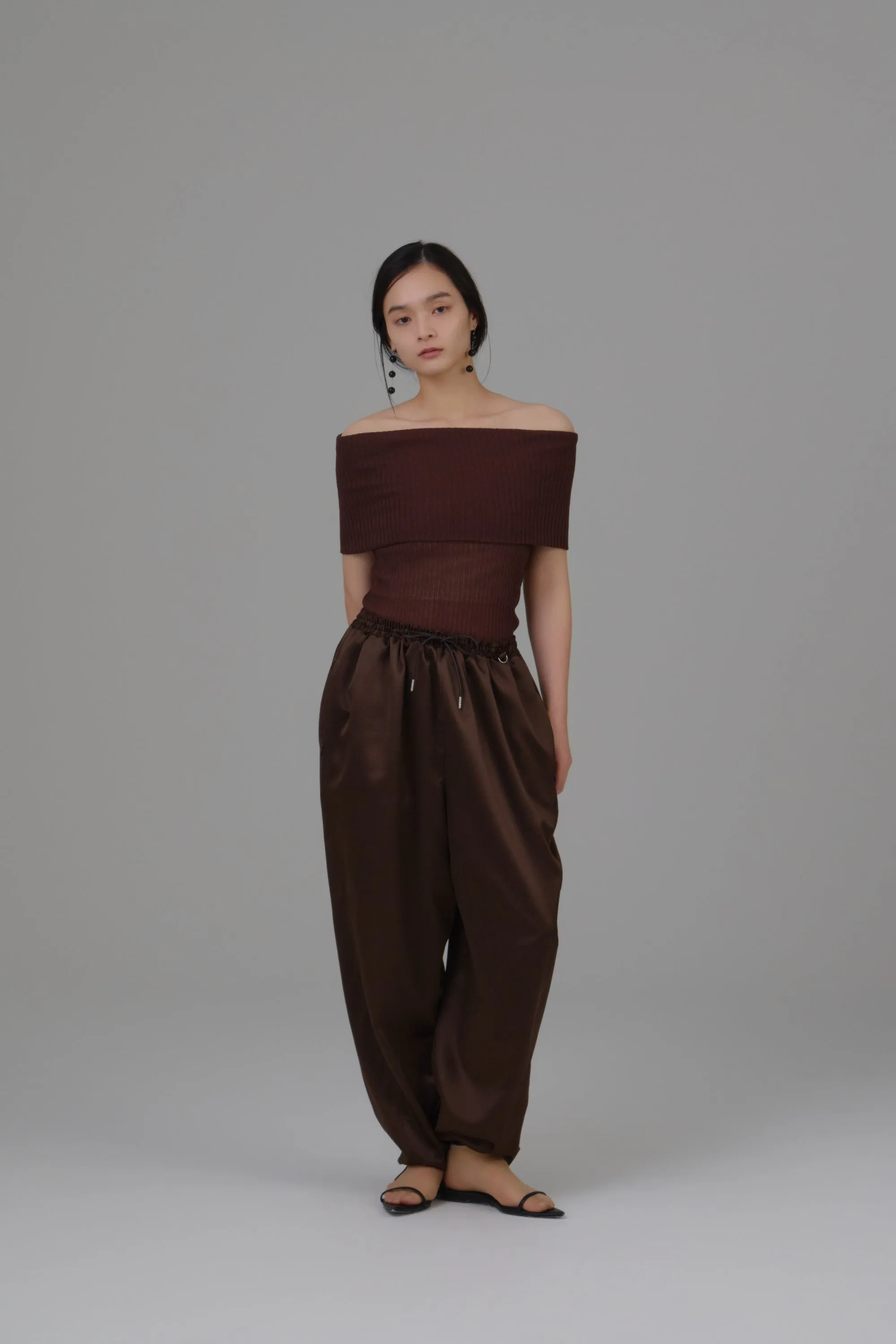 off shoulder knit tops