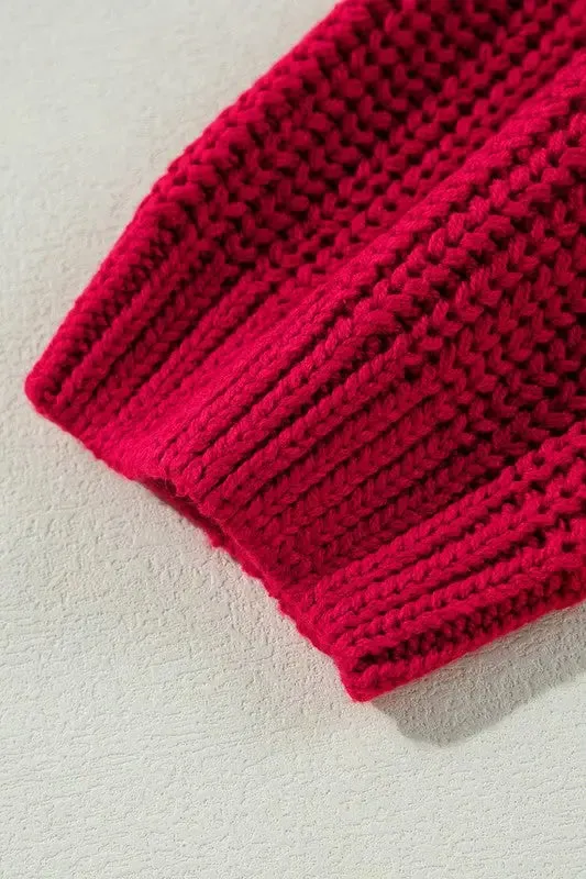 Off Shoulder Ribbed Knit Sweater