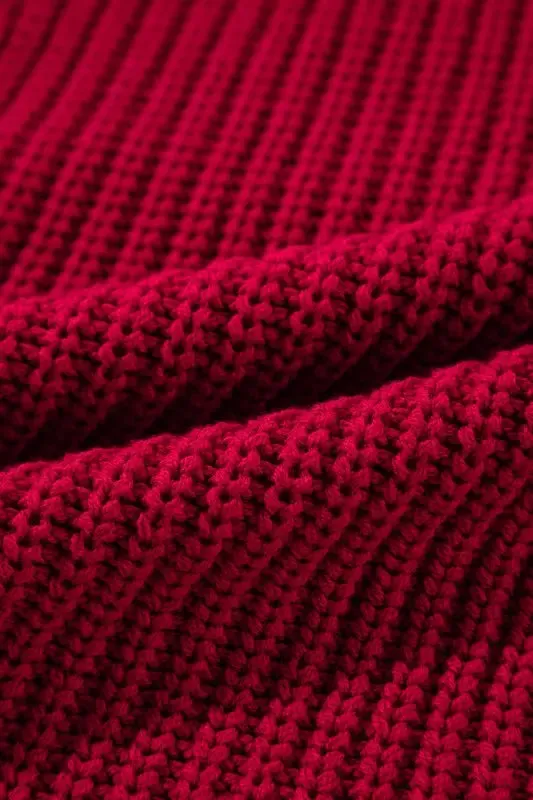 Off Shoulder Ribbed Knit Sweater