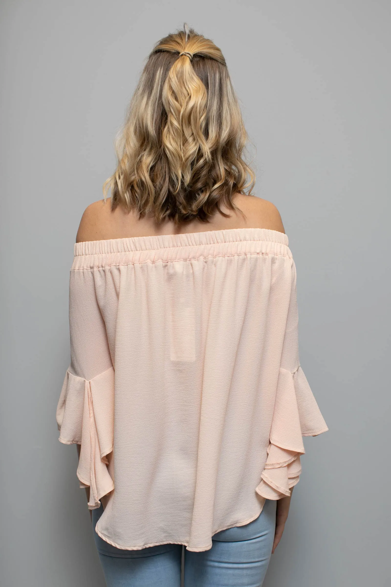 Off Shoulder Top - Peach