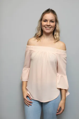 Off Shoulder Top - Peach