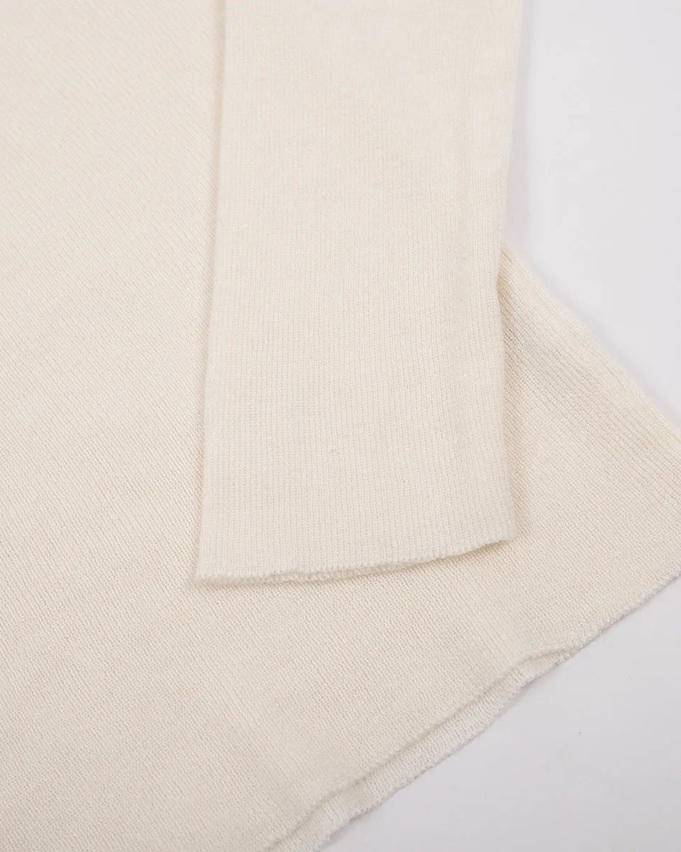 Off-The-Shoulder Bateau Neck Long-Sleeved Sweater