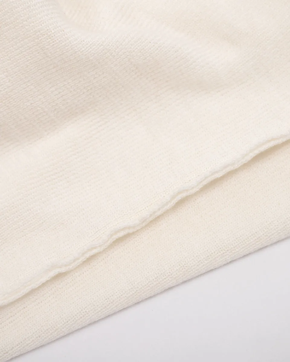 Off-The-Shoulder Bateau Neck Long-Sleeved Sweater