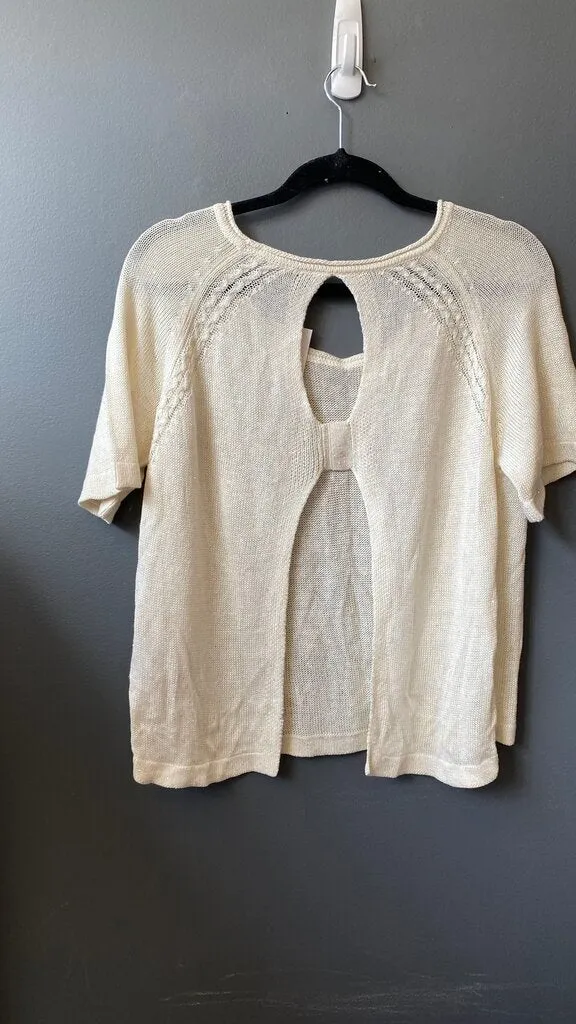 Open Back Short Sleeve Sweater
