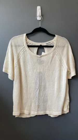 Open Back Short Sleeve Sweater