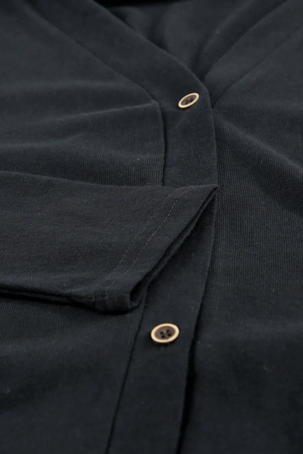 Open-Front Buttons Cardigan