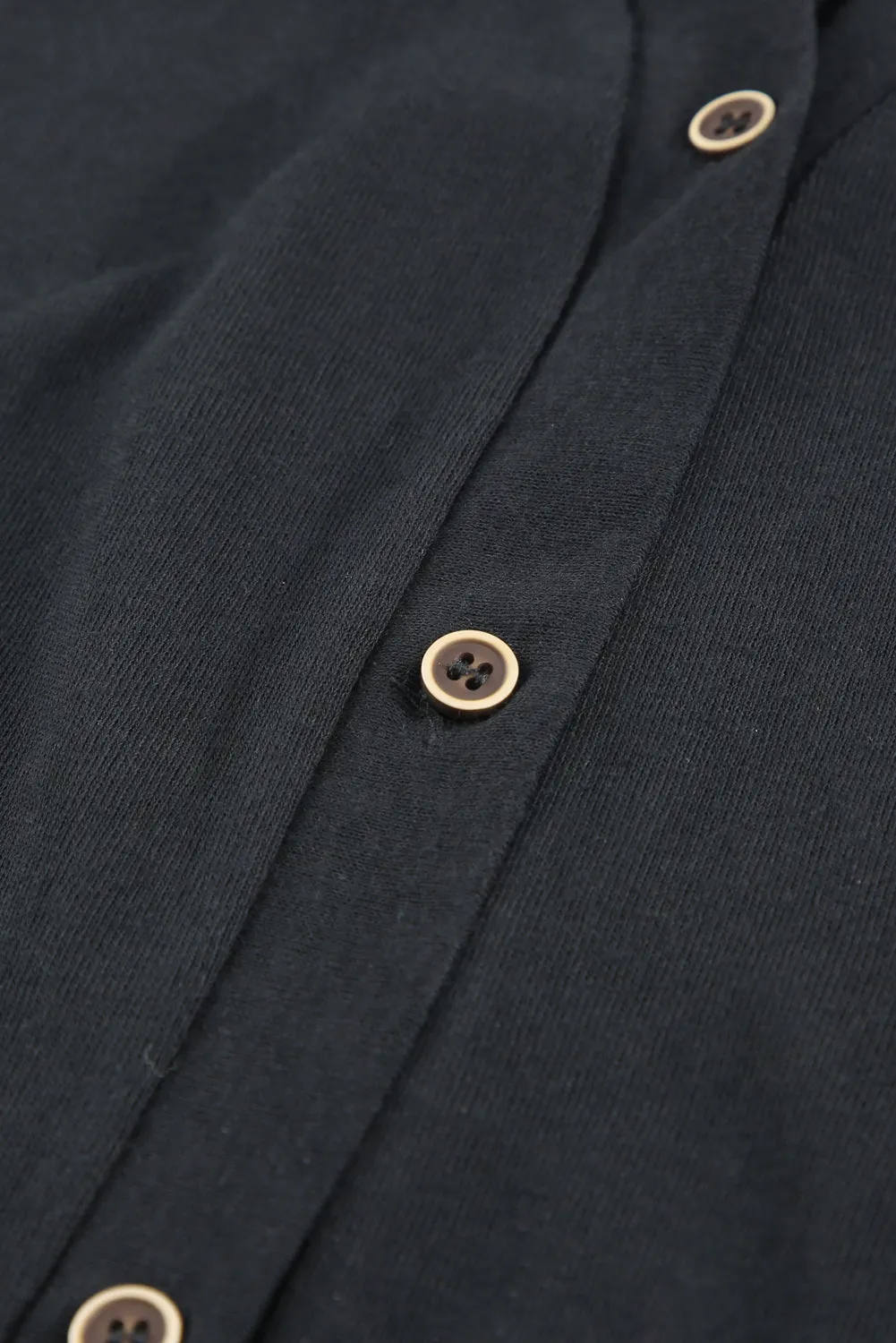 Open-Front Buttons Cardigan