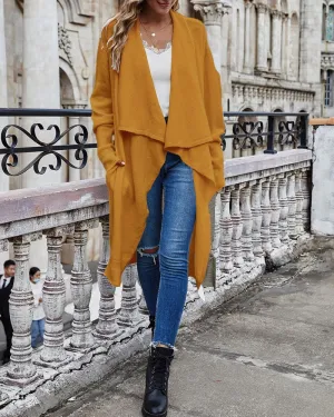 Open Front Knit Longline Cardigan