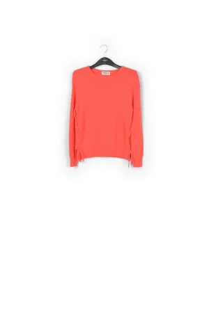 Orange wool-cashmere laced knits