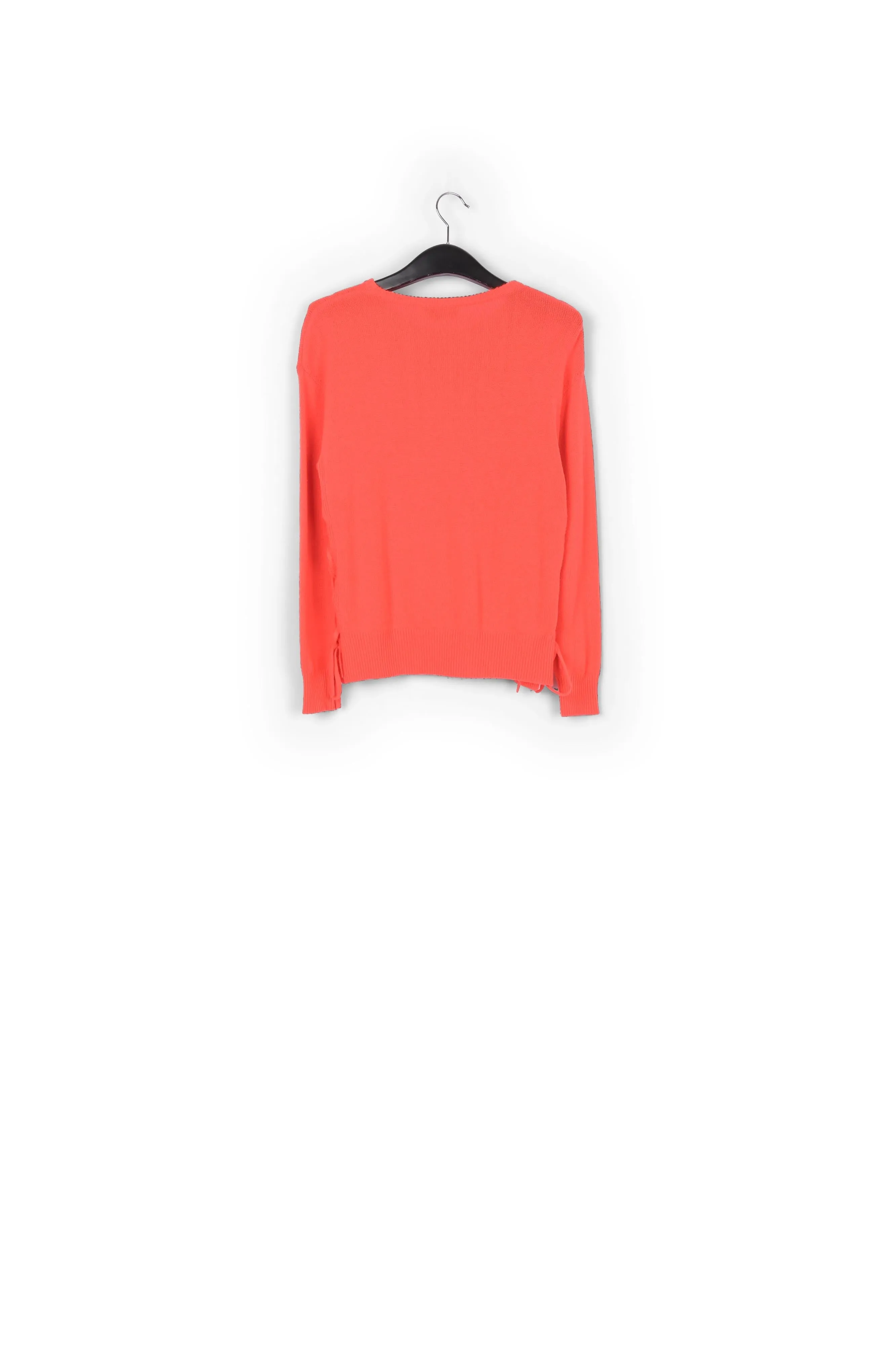 Orange wool-cashmere laced knits