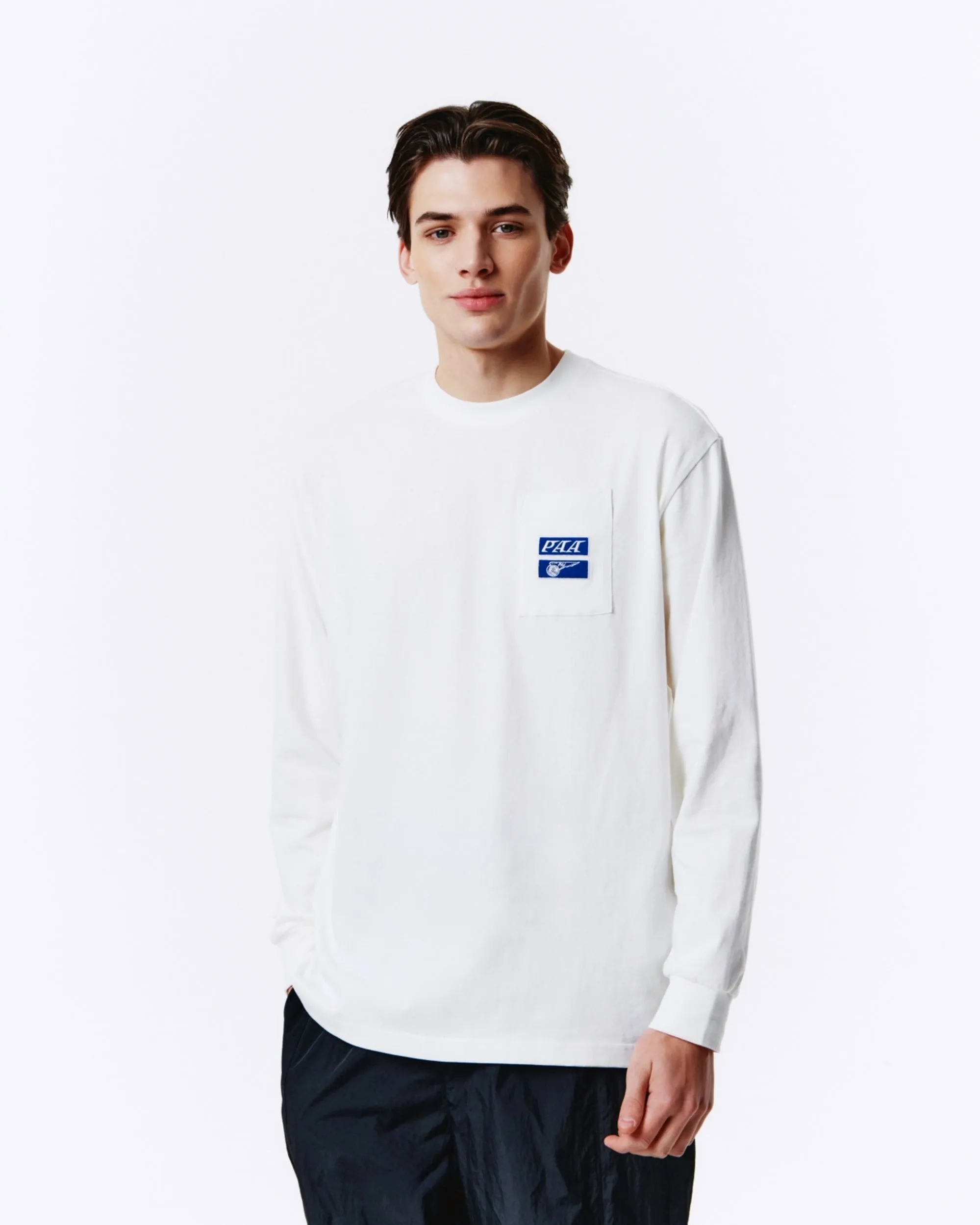 PAA CHEST POCKET LS TEE_OFF WHITE