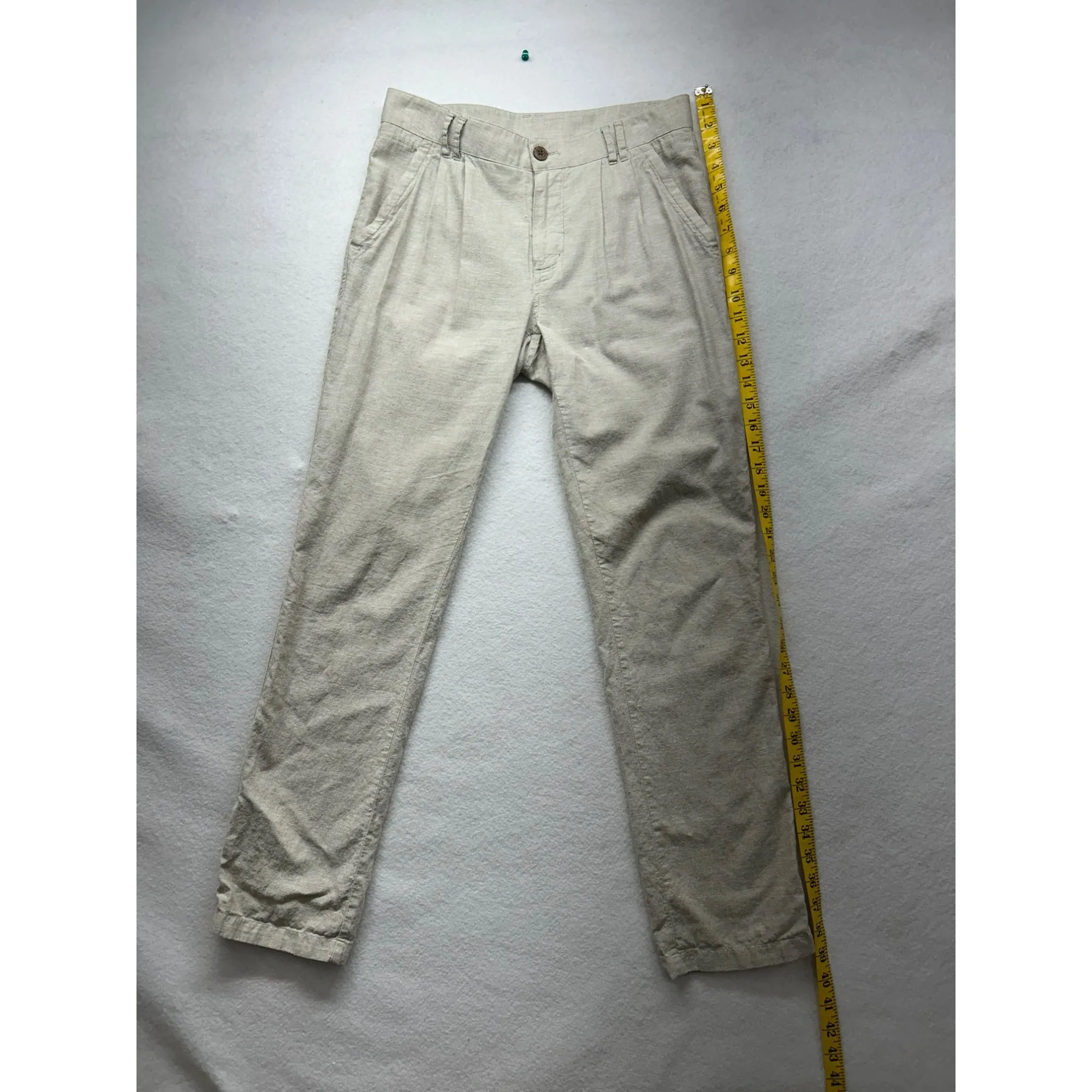 Patagonia Womens Linen Blend Casual Pants Light Beige Relaxed Fit #6113