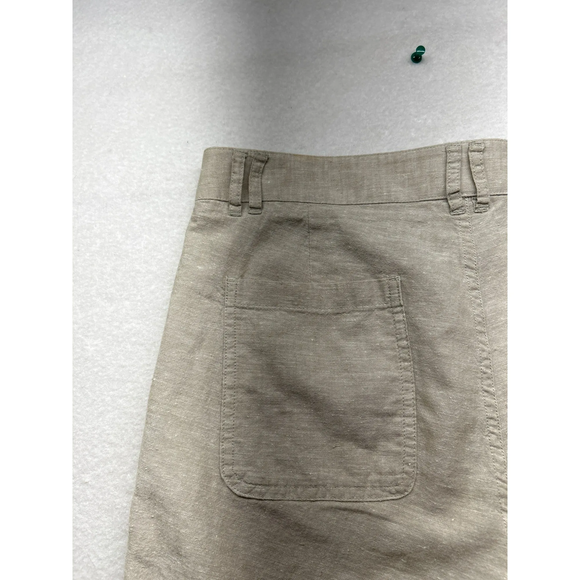 Patagonia Womens Linen Blend Casual Pants Light Beige Relaxed Fit #6113
