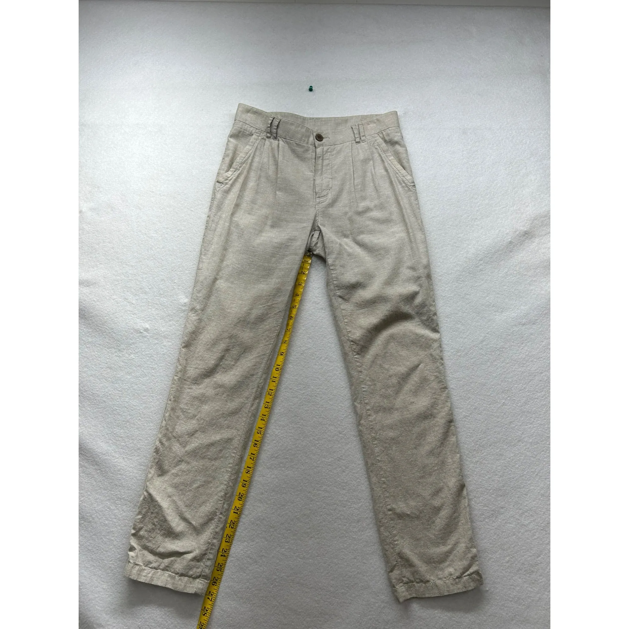 Patagonia Womens Linen Blend Casual Pants Light Beige Relaxed Fit #6113