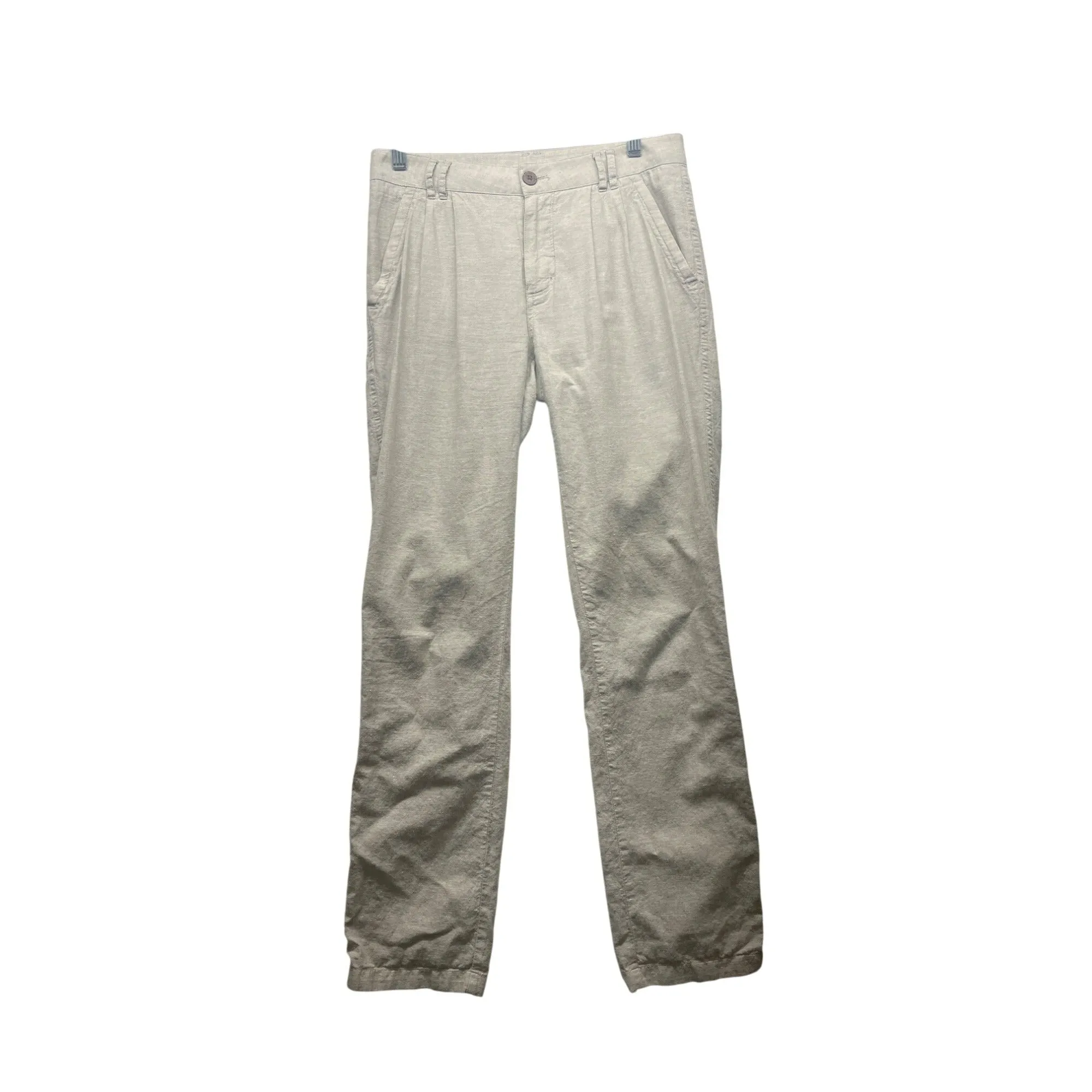 Patagonia Womens Linen Blend Casual Pants Light Beige Relaxed Fit #6113