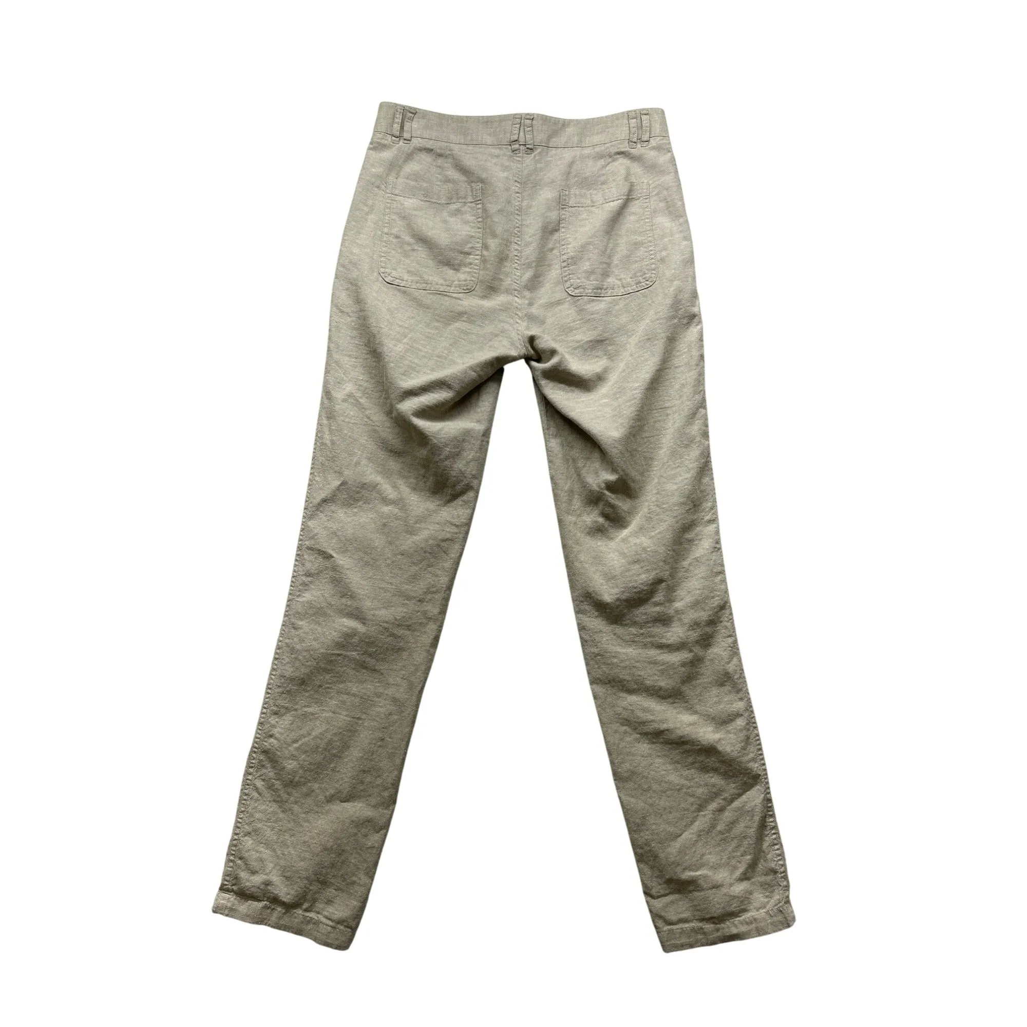Patagonia Womens Linen Blend Casual Pants Light Beige Relaxed Fit #6113