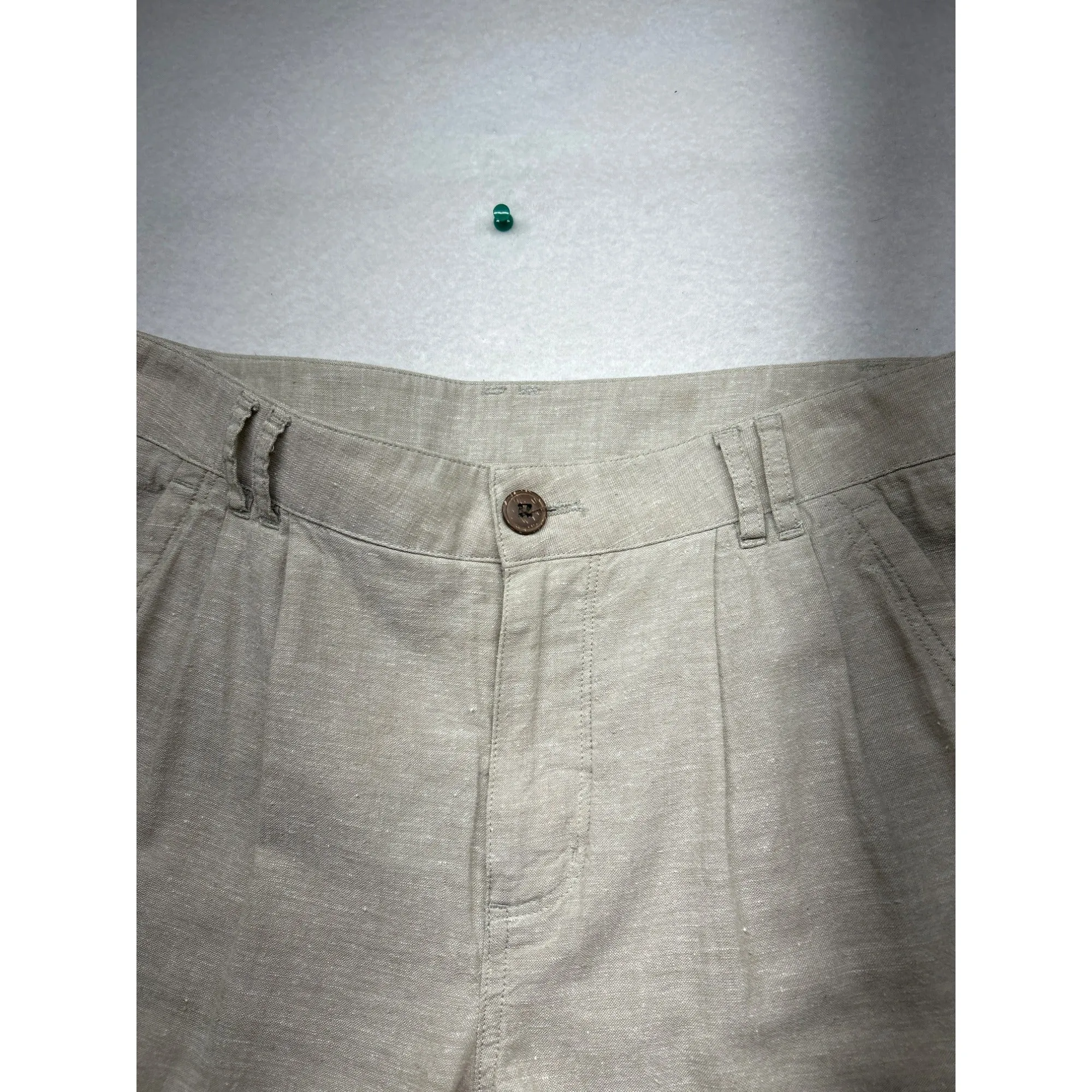 Patagonia Womens Linen Blend Casual Pants Light Beige Relaxed Fit #6113