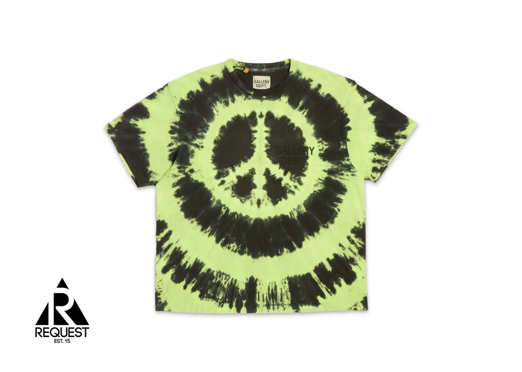 Peace Tee "Tie Dye Lime Black"