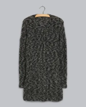 Pebbly Wool Mohair Cardigan