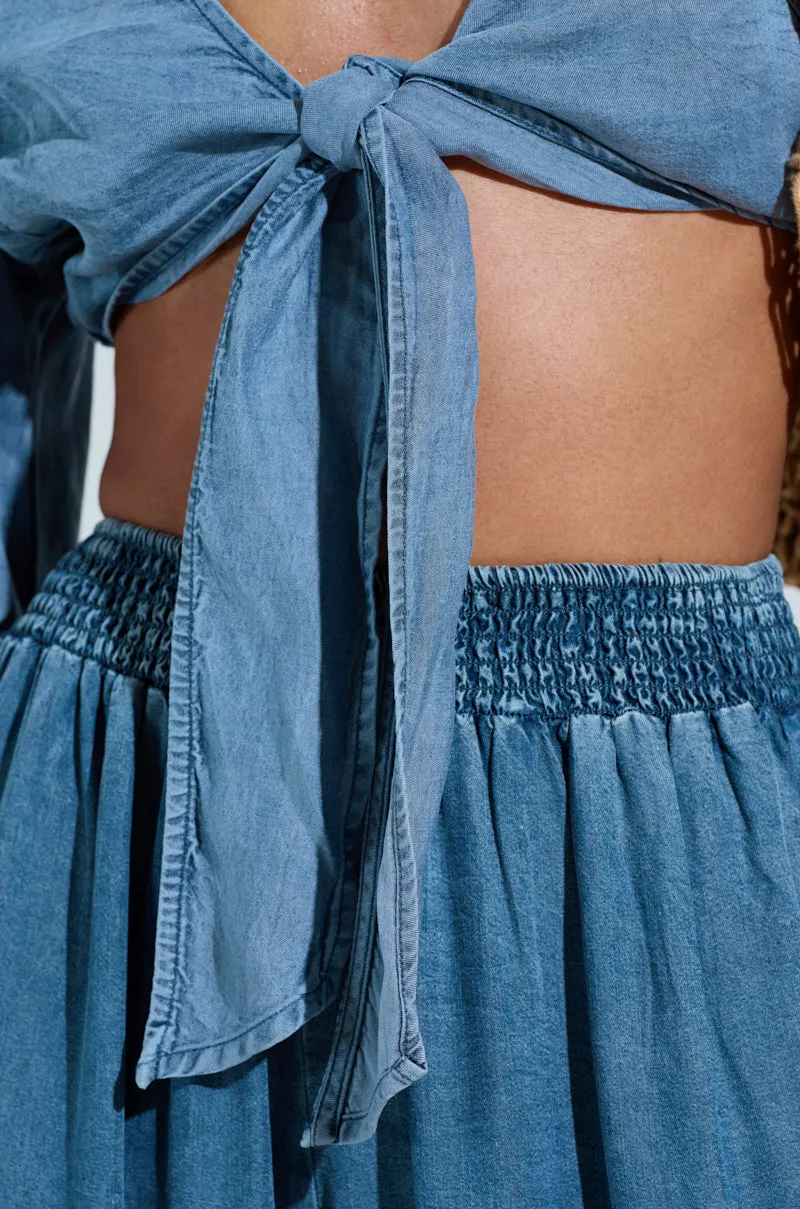 PERFECT AS CAN BE TIE FRONT BLOUSE
