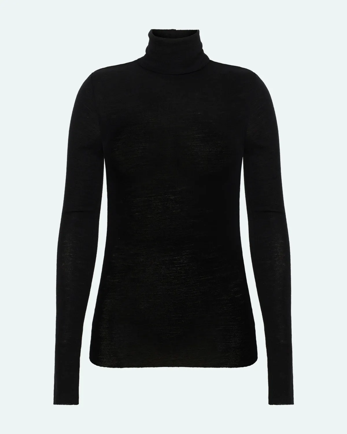 Pernilles long sleeved turtleneck 3736 - Black