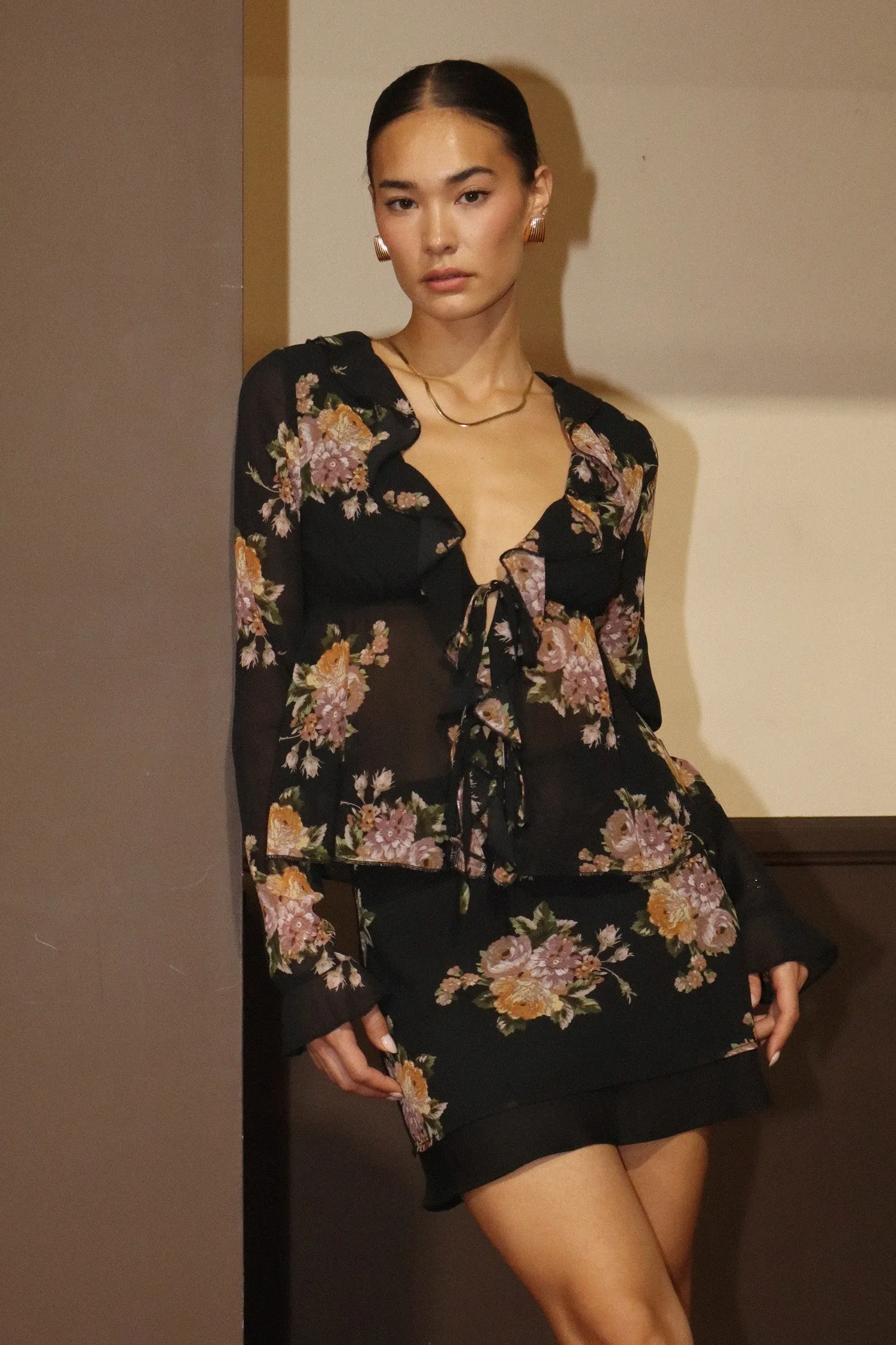 Phoebe Ruffle Floral Top