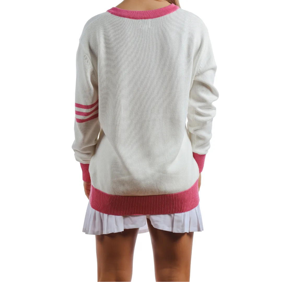Pink V-Neck Soft Sweater