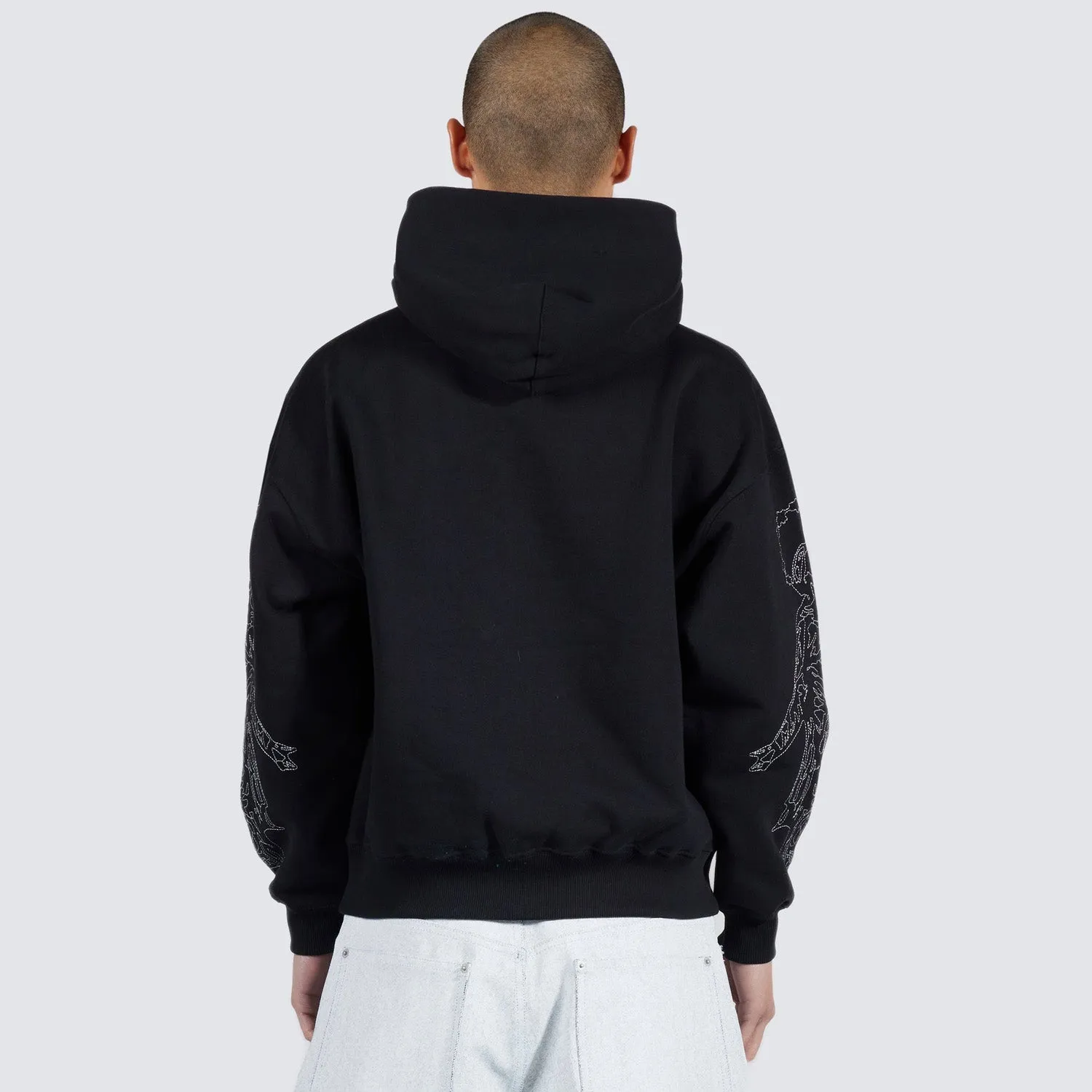 Pleasures x IUTER Men Andrea Hoodie Black