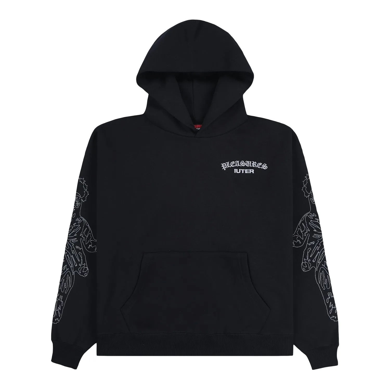 Pleasures x IUTER Men Andrea Hoodie Black