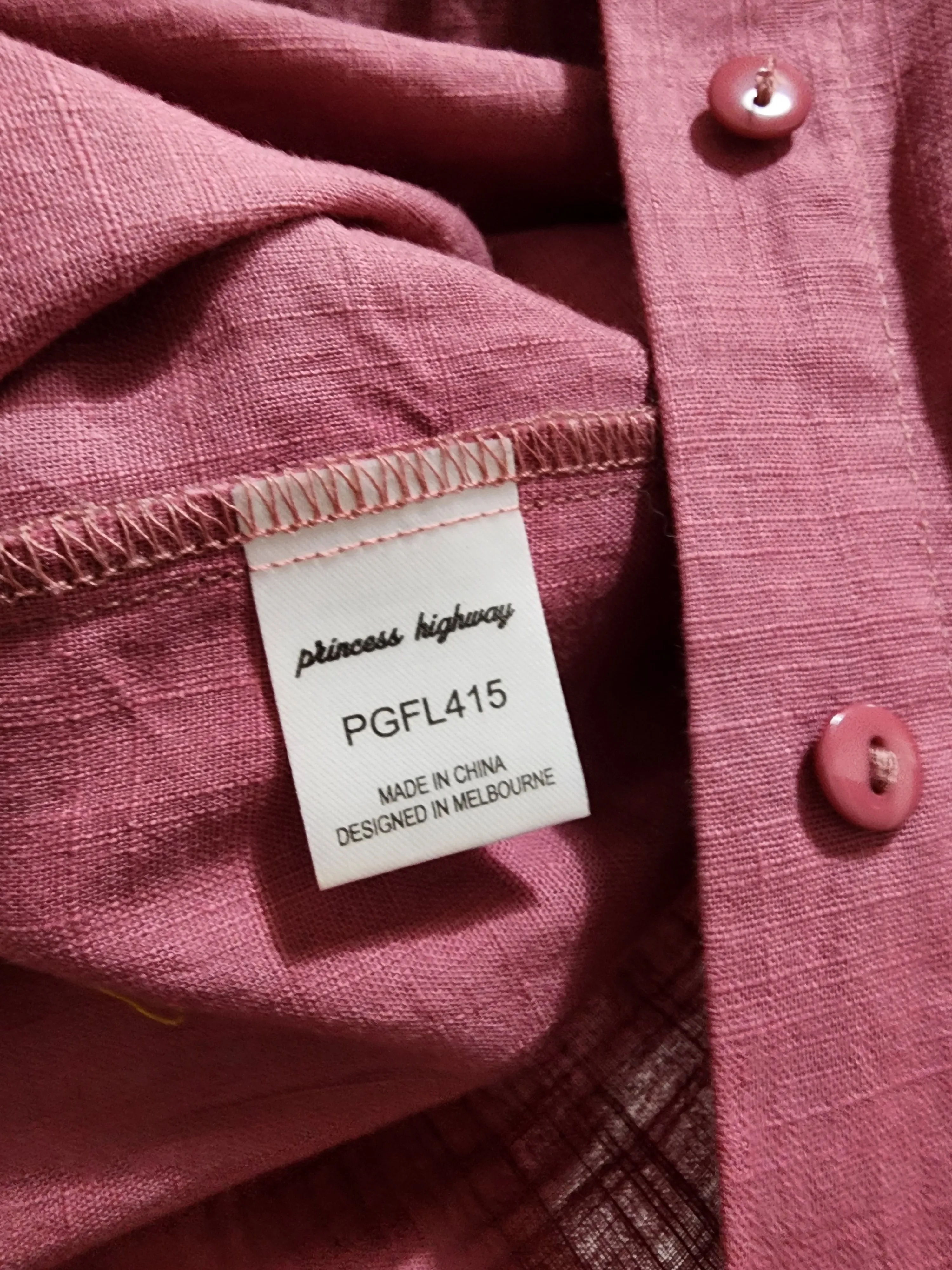 Princess Highway pink cotton top size 12