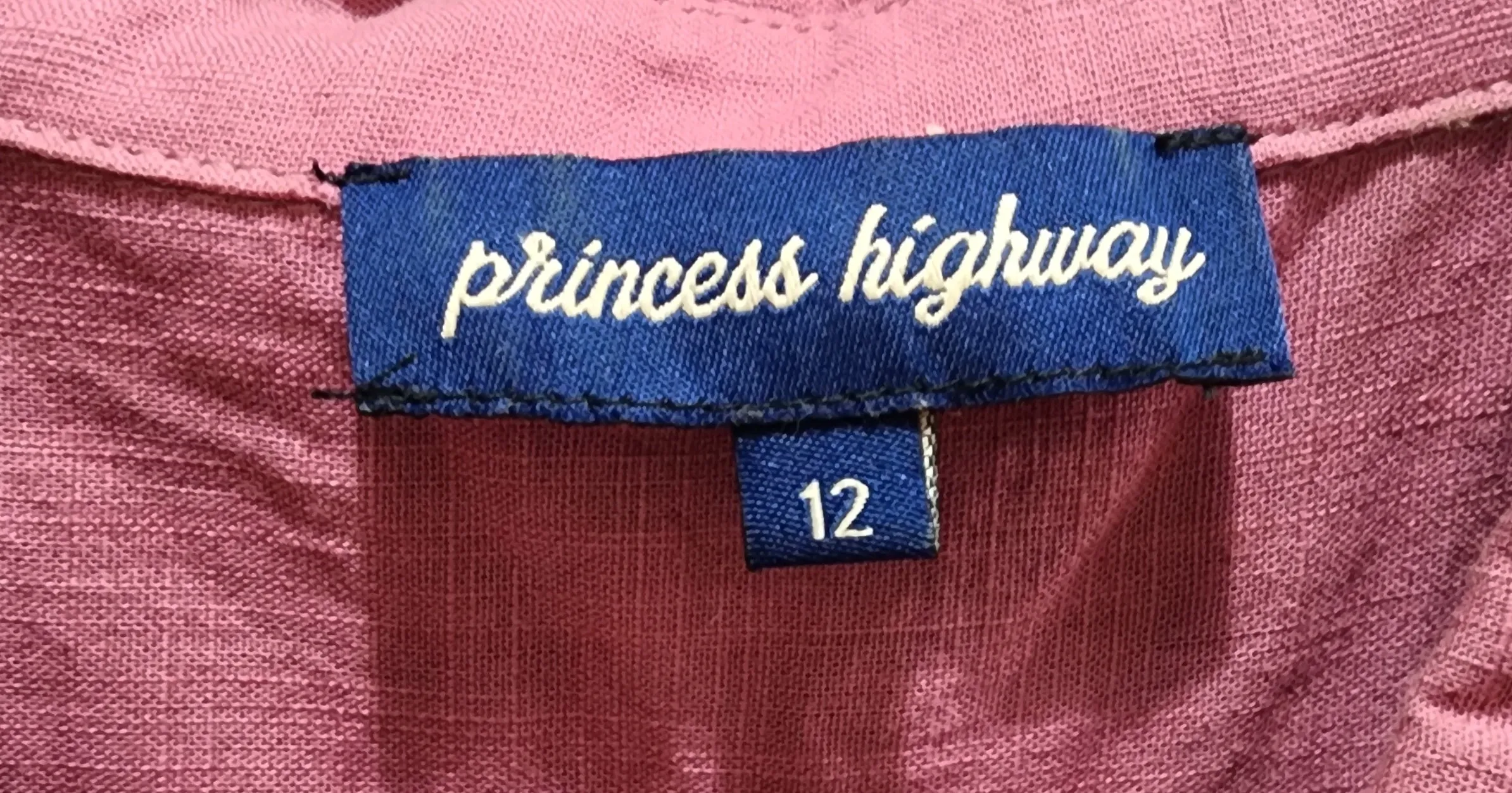 Princess Highway pink cotton top size 12