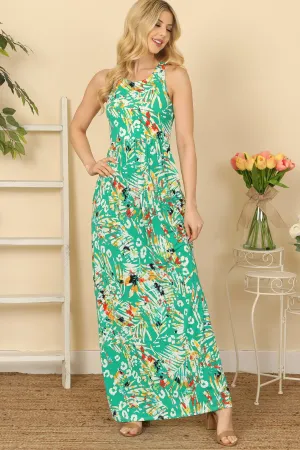 Printed Maxi Tank Dress