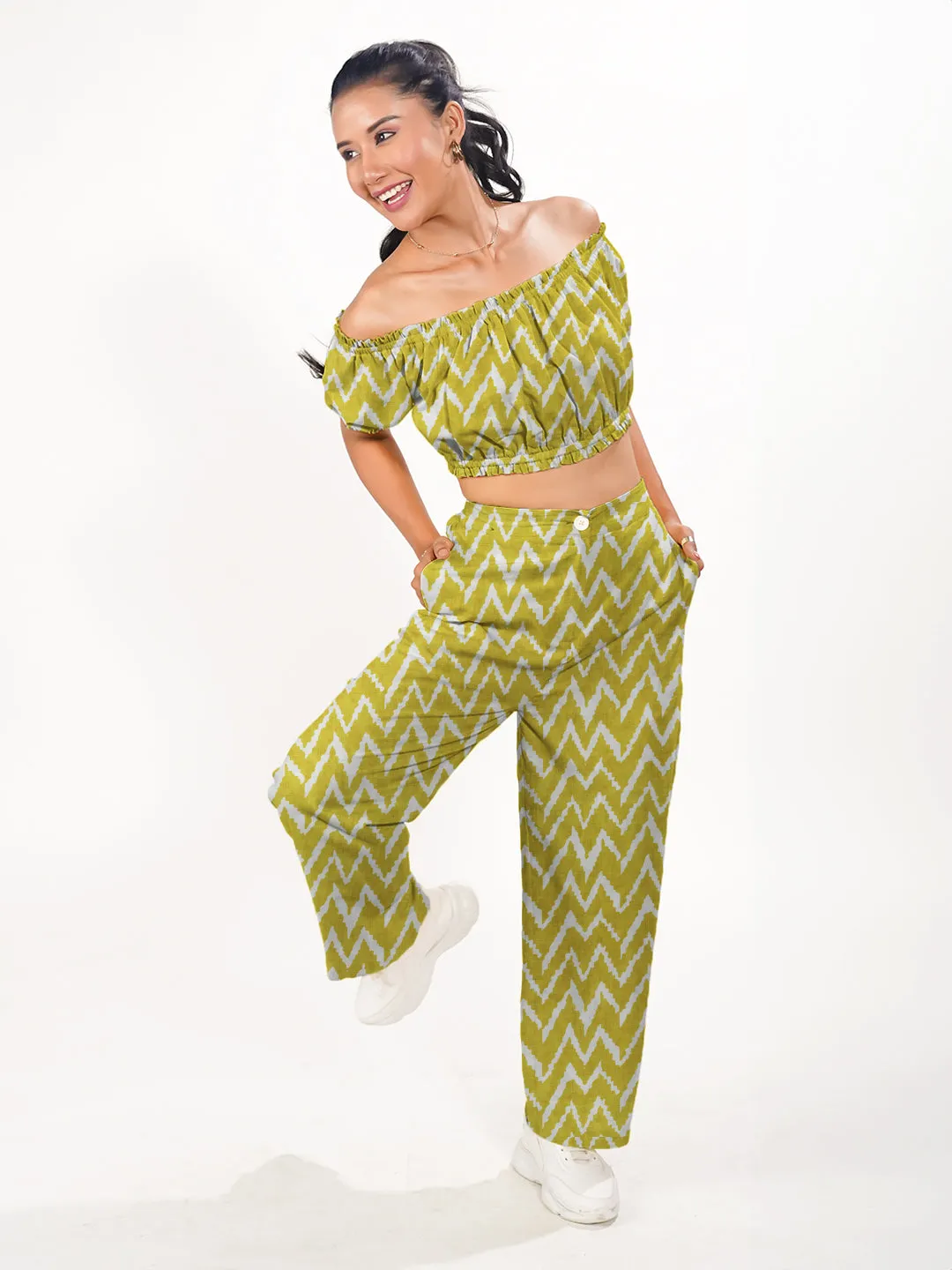 Printed Off Shoulder Top