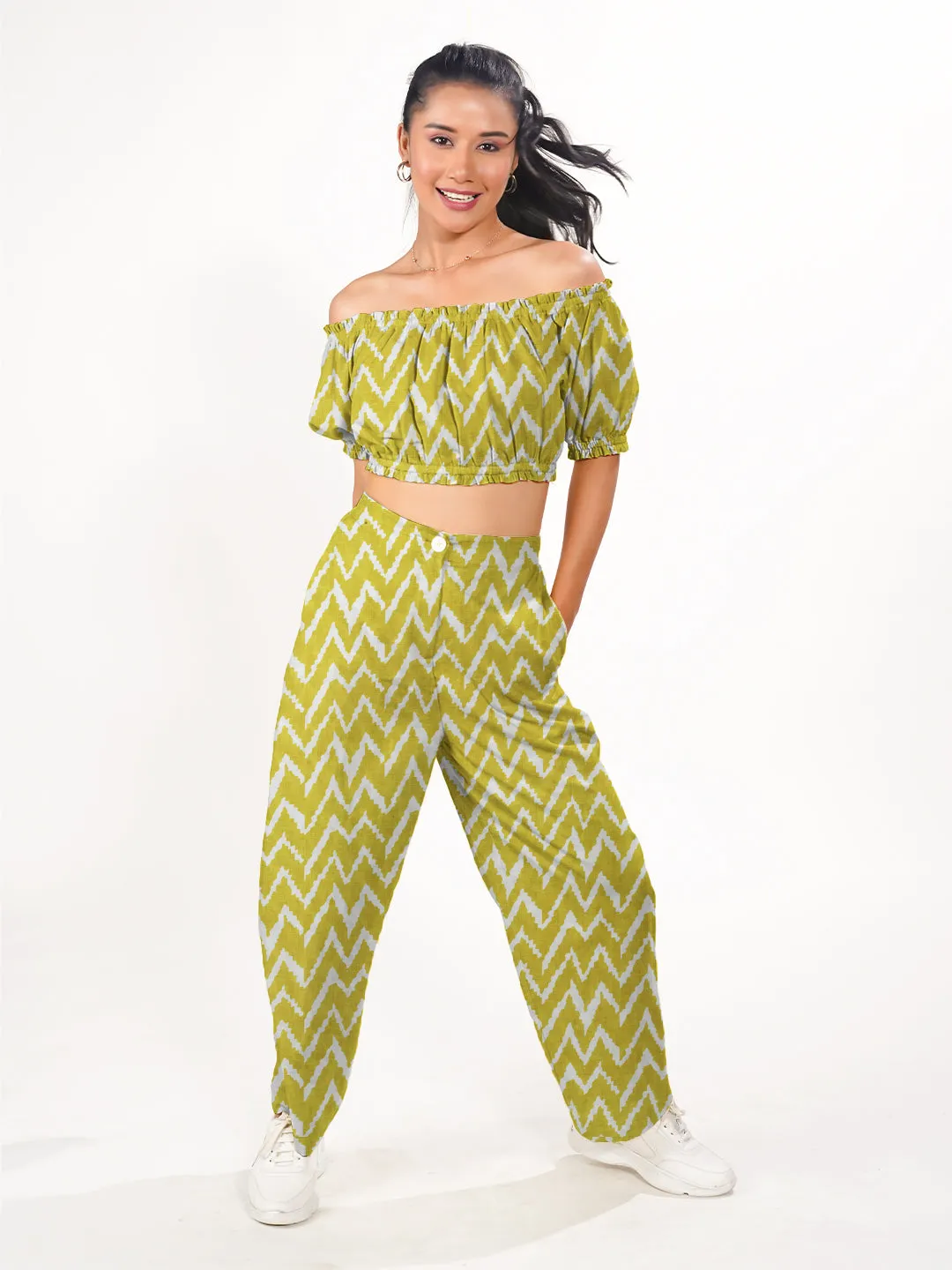 Printed Off Shoulder Top